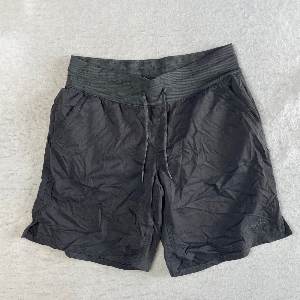 The North Face Shorts Womens S Black Drawstring Elastic Waist Zip Pocket Hiking